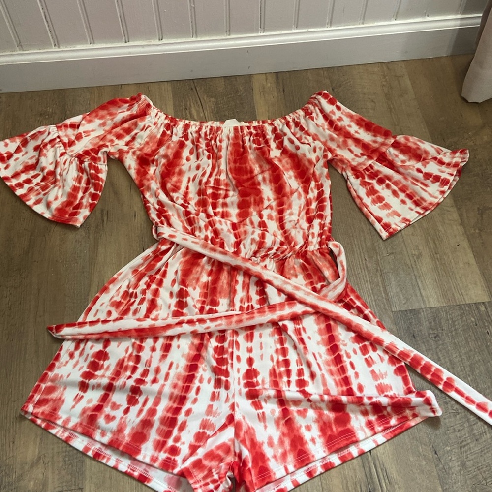Super cute tie dye romper